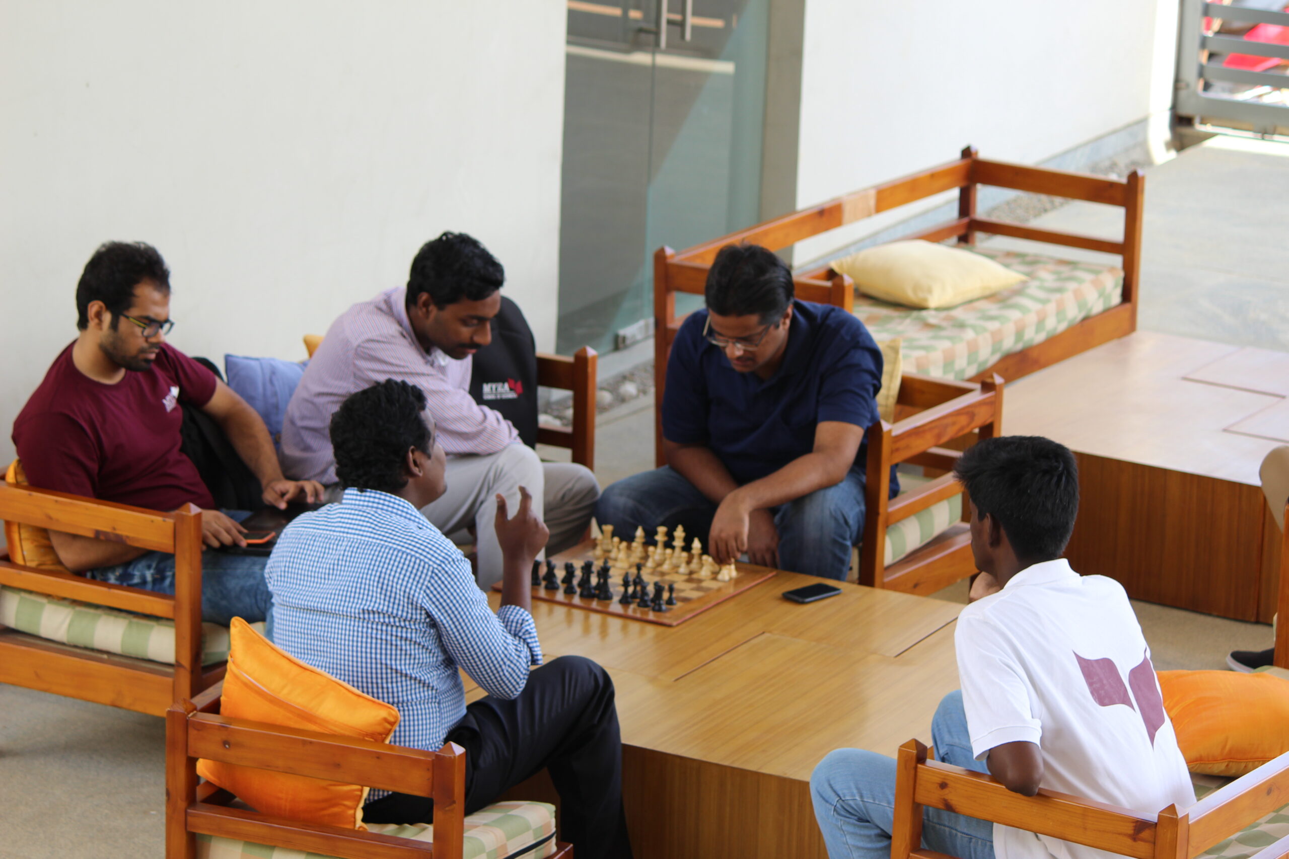 Students Playing Indoor Game, MYRA School of Business
